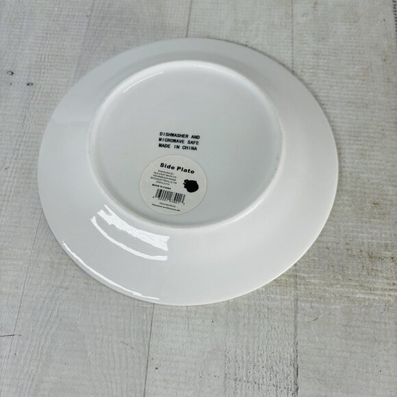 Old East Main WHEN LIFE GIVES YOU LEMONS White Ceramic Salad Plates Set Of 6 NEW - Picture 9 of 16